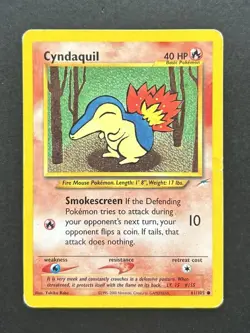 Cyndaquil 61/105 Neo Destiny Pokemon Card MP - Image 1