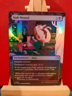 Stab Wound FOIL (Showcase) - Eldraine: Enchanting Tales - Uncommon - NM - MTG - Image 1