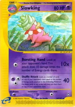 1x Slowking - 34/147 - Rare Heavily Played Pokemon G2 - Aquapolis - Image 1
