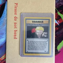 LT Surges Secret Plan 107/132 Gym Challenge Rare Vintage WOTC Pokemon Card - NM - Image 1