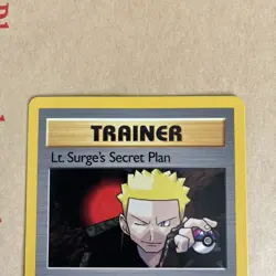 LT Surges Secret Plan 107/132 Gym Challenge Rare Vintage WOTC Pokemon Card - NM - Image 3