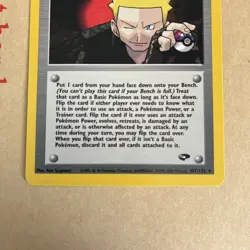 LT Surges Secret Plan 107/132 Gym Challenge Rare Vintage WOTC Pokemon Card - NM - Image 4