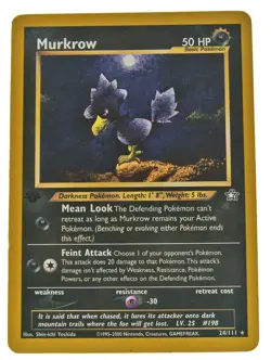 Murkrow 24/111 Rare Non Holo 1st Edition Neo Genesis NM+ With eBay Shipping - Image 3