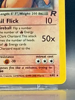 Dark Charizard 4/82 Minty Holo Team Rocket Vintage Pokemon WOTC Nice Swirl💫 - Image 5