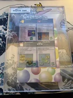 Pokemon 1999 Hasbro Toy Wishes Gengar/Pikachu/Poliwhirl/WigglyTuff - BGS 5 UNCUT - Image 2