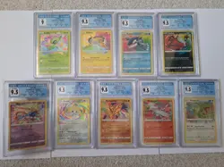 Pokemon CGC 9-9.5 Complete Set of NINE Amazing Rare Vivid Voltage/Shining Fates - Image 1