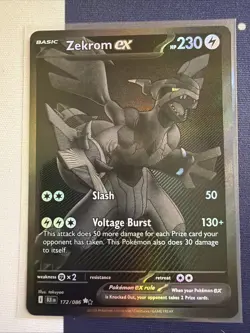 Pokemon Zekrom Ex 172/086 - English - Black Bolt NM/Mint Pack To Sleeve - Image 1
