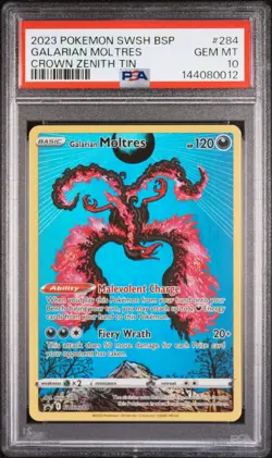 2023 Pokemon Sword & Shield Black Star Promos 284 Galarian Moltres PSA 10 - 0012 - Image 1