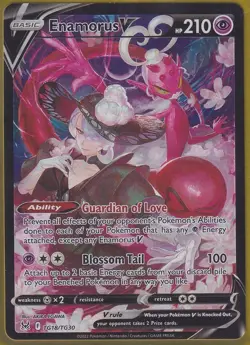 Enamorus V TG18/TG30 Swsh11: Lost Origin Trainer Gallery Holo Pokemon NM - Image 1