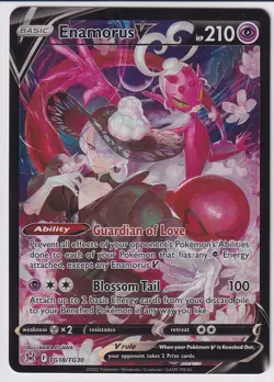 Enamorus V TG18/TG30 Swsh11: Lost Origin Trainer Gallery Holo Pokemon NM - Image 2