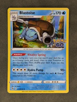 Blastoise 017/078 Pokemon TCG Holo Rare Pokemon GO Near Mint - Image 1