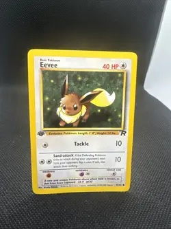 Pokemon Eevee 55/82 Team Rocket 1st Edition Common Regular TCG LP+ - Image 1
