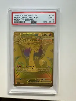 Pokemon TCG Mega-Charizard-EX Holo Rare 130/094 PSA 9 - Image 1