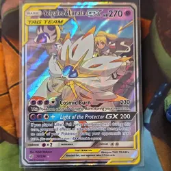 Pokemon Solgaleo & Lunala GX SM Cosmic Eclipse 75/236 TAG TEAM Holo 270 HP Engl… - Image 1