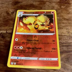 Arcanine 020/195 Pokemon Silver Tempest Reverse Holo Rare Near Mint - Image 3