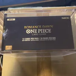 One Piece EN OP-01 Romance Dawn Blue Bottom Booster Box Sealed w/ Acrylic Case - Image 3