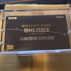 One Piece EN OP-01 Romance Dawn Blue Bottom Booster Box Sealed w/ Acrylic Case - Image 4