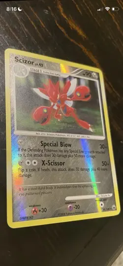 Pokemon TCG Metapod 54/110 Holo, Scizor 29/100 Holo Lot, English Cards - Image 2