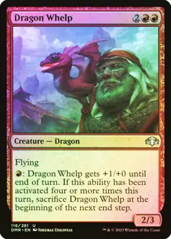 MTG FOIL Dragon Whelp - Dominaria Remastered #116 - Image 1