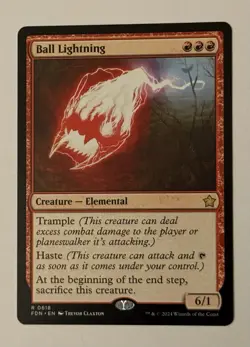 MTG - Ball Lightning - FDN 0618 - Foundations - Rare - Magic the Gathering - Image 1