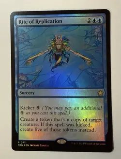 Rite of Replication FDN 711 MTG Foundations Rare Foil EN NM - Image 1
