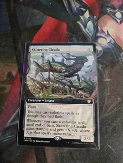 Skittering Cicada (Extended Art) Commander Masters Regular - Image 1