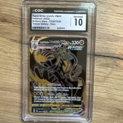 Pokemon Brilliant Stars Rapid Strike Urshifu VMAX TG30 CGC 10 - Holo - Image 1