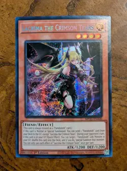 Lacrima the Crimson Tears MP25-EN100 1st Ed Prismatic Secret Rare NM Yu-Gi-Oh! - Image 1
