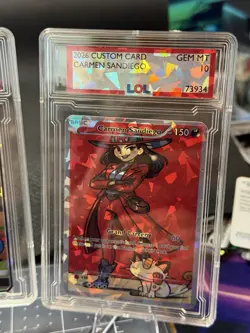 Fan Made: Carmen Sandiego Custom Card In Custom Graded Slab - Pokemon TCG 90’s - Image 1