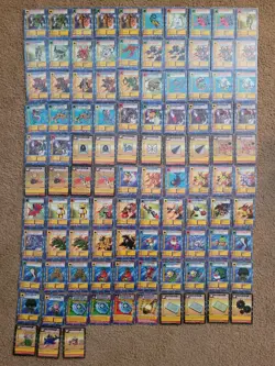 Bandai Digimon CCG Starter 177 Card Lot Wargreymon MetalGreymon Holo 1st Ed Mix - Image 4
