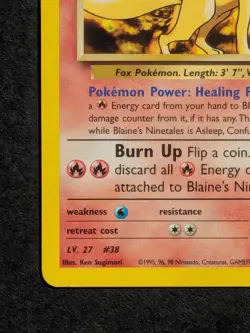 Blaine's Ninetales 21/132 Gym Challenge Non Holo Rare Pokemon Card a Near Mint - Image 5
