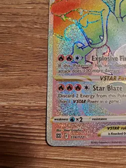 Charizard VSTAR Rainbow 174/172 Brilliant Stars Pokemon Card NM - Image 5