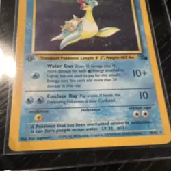 Lapras Fossil Holo Rare 1st Edition 80 HP 10/62 1999 Pokemon TCG English Card - Image 4