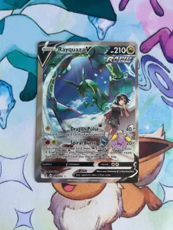 Rayquaza V 194/203 Rare Ultra Evolving Skies Pokemon Near Mint Pokemon Card - Image 1
