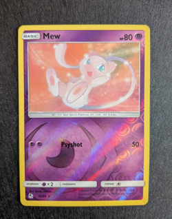 Mew 32/68 Hidden Fates Reverse Holo Pokemon Card NM - Image 1