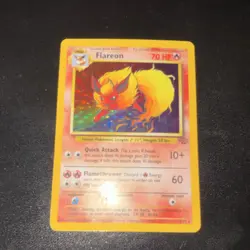 Pokemon Flareon 3/64 Holo Rare Jungle Unlimited 70 HP English Card - Image 1
