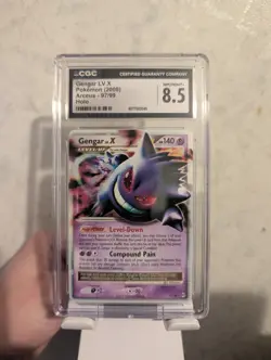 Pokemon Gengar TCG LV.X Platinum Arceus Holo Ultra Rare Card 97/99 CGC 8.5 Mint - Image 3