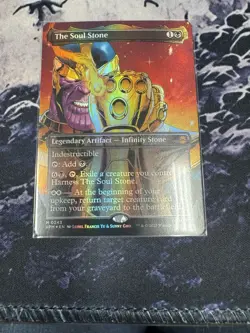 MTG the Soul Stone 0243 Borderless Spider-Man Thanos Card - Image 2