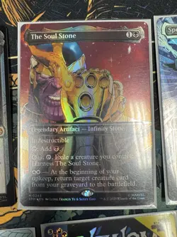 MTG the Soul Stone 0243 Borderless Spider-Man Thanos Card - Image 3
