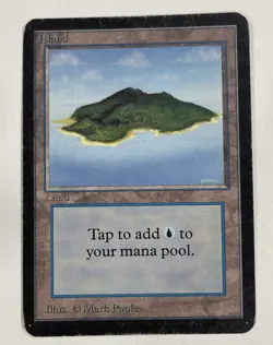 Island Blue Alpha MP Moderate Play MTG Magic The Gathering C - Image 1