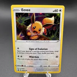 Pokemon TCG Sword & Shield Eevee SWSH118 Black Star Promo Cosmos Holo NM! - Image 1