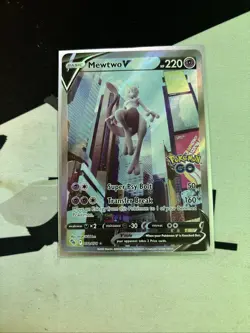 Mewtwo V (Alternate Full Art) 072/078 Pokemon GO Holo - Image 1