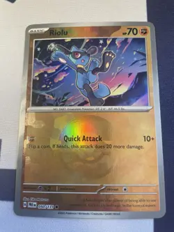 Pokemon TCG Riolu 50/131 Prismatic Evolutions Pokeball Holo - Image 1