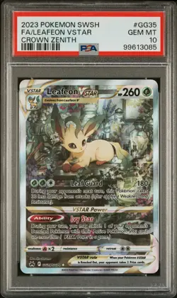 Pokemon Leafeon VSTAR GG35/GG70 Ultra Rare Holo PSA 10 - Image 1