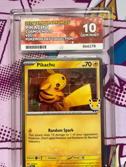 Pikachu 051/162 - Pokemon Day Collection - Comos Holo - Graded - ACE 10 - Image 2