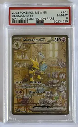 2023 Pokemon MEW 151 EN 201/165 Alakazam ex SIR PSA 8 - Image 1