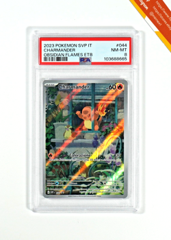 Pokemon PSA 8 Charmander #044 Ossidiana Infuocata Svp Promo 2023 Italiano - Image 1