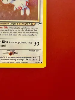 Pokemon Light Togetic Neo Destiny Holo 15/105 (2000) English - LP - Image 4