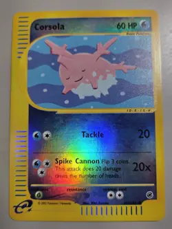 Pokemon Base Set Expedition #107/165 Reverse Holo CORSOLA **never played** - Image 1