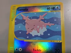 Pokemon Base Set Expedition #107/165 Reverse Holo CORSOLA **never played** - Image 2